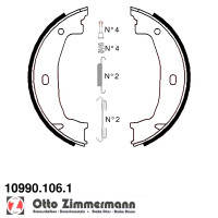 10990.106.1 Zimmermann Комплект тормозных колодок для стояночного тормоза на BMW 3 Compact (E46) с двигателем 316 ti