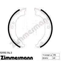 10990.114.0 Zimmermann Комплект барабанных тормозных колодок на FIAT DUCATO ФУРГОН (250_, 290_) с двигателем 160 Multijet 3,0 D