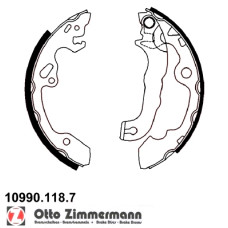 10990.118.7 Zimmermann Комплект гальмівних колодок для стоянкового гальма на FORD FOCUS Turnier (DNW) з двигуном 1.6 16V