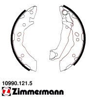 10990.121.5 Zimmermann Комплект тормозных колодок для стояночного тормоза на HYUNDAI ATOS (MX) с двигателем 1.1