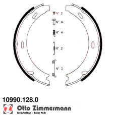 Комплект тормозных колодок для стояночного тормоза 109901280 Otto Zimmermann