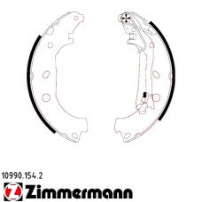 10990.154.2 Zimmermann Комплект тормозных колодок для стояночного тормоза на FIAT QUBO (225_) с двигателем 1.3 D Multijet