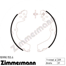 Комплект тормозных колодок для стояночного тормоза 109901556 Otto Zimmermann