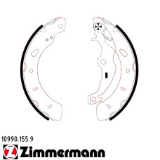Комплект тормозных колодок для стояночного тормоза 109901559 Otto Zimmermann
