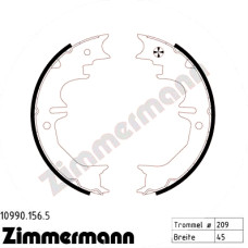 Комплект тормозных колодок для стояночного тормоза 109901565 Otto Zimmermann