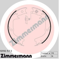 Комплект тормозных колодок для стояночного тормоза 109901573 Otto Zimmermann