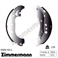 10990.159.6 Zimmermann Комплект тормозных колодок для стояночного тормоза на VW T-CROSS (C11_) с двигателем 1.0 TSi