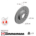 Спортивний задній гальмівний диск з перфорацією 278x12 Zimmermann Sport Z