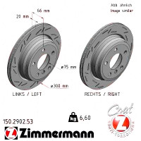 Спортивный задний тормозной диск с насечками 300x20 150290253 Otto Zimmermann Black Z