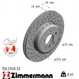 Задний тормозной диск 345x24 150292032 Otto Zimmermann Formula F