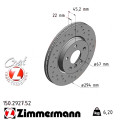 Спортивний передній гальмівний диск з перфорацією 294x22 Zimmermann Sport Z