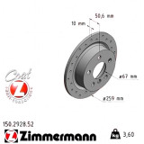 Спортивный задний тормозной диск с перфорацией 259x10 150292852 Otto Zimmermann Sport Z