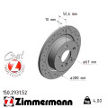Спортивний задній гальмівний диск з перфорацією 280x10 Zimmermann Sport Z