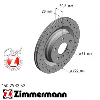 Спортивный задний тормозной диск с перфорацией 300x20 150293252 Otto Zimmermann Sport Z