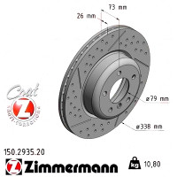 Передний тормозной диск 338x26 150293520 Otto Zimmermann CoatZ