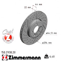 150.2938.20 Zimmermann Передний тормозной диск 294x22 на MINI MINI Roadster (R59) с двигателем Cooper S