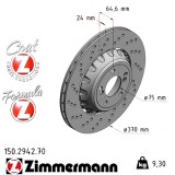 Задний левый тормозной диск 370x24 150294270 Otto Zimmermann Formula Z
