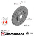 Передній гальмівний диск 335x30 Zimmermann CoatZ