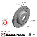 Спортивний задній лівий гальмівний диск з перфорацією 330x20 Zimmermann Sport Z