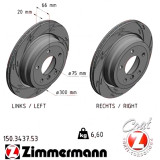 Спортивный задний тормозной диск с насечками 300x20 150343753 Otto Zimmermann Black Z