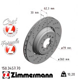 Передний левый тормозной диск 360x30 150345770 Otto Zimmermann Formula Z