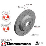 Задний левый тормозной диск 350x24 150345970 Otto Zimmermann Formula Z