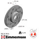 150.3478.54 Спортивний передній лівий гальмівний диск 348x36 Otto Zimmermann Black Z