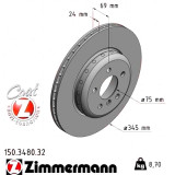 Задний тормозной диск 345x24 150348032 Otto Zimmermann Formula F