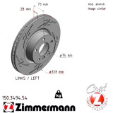 Спортивный передний левый тормозной диск с насечками 328x28 150349454 Otto Zimmermann Black Z