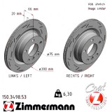 Спортивный задний тормозной диск с насечками 300x20 150349853 Otto Zimmermann Black Z