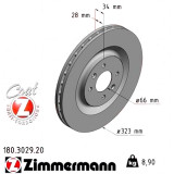 Передний тормозной диск 323x28 180302920 Otto Zimmermann CoatZ