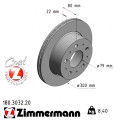 Задний тормозной диск 300x22 Zimmermann CoatZ