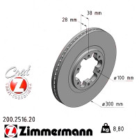 Передній гальмівний диск 300x28 200251620 Otto Zimmermann CoatZ