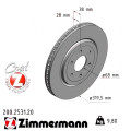 Передний тормозной диск 319,5x28 Zimmermann CoatZ