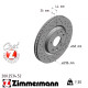 200.2534.52 Zimmermann Sport Z Спортивный передний тормозной диск с перфорацией 296x26 на NISSAN X-TRAIL (T32_) с двигателем 1.6 dCi ALL MODE 4x4-i (NT32)