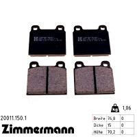 Передні гальмівні колодки 200111501 Otto Zimmermann
