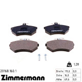 Передние тормозные колодки 201681601 Otto Zimmermann