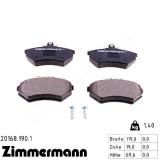 Передние тормозные колодки 201681901 Otto Zimmermann