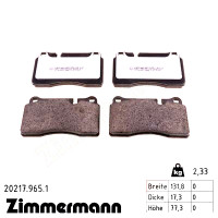 Передние тормозные колодки 202179651 Otto Zimmermann rd:z