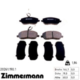 Передние тормозные колодки 202611901 Otto Zimmermann