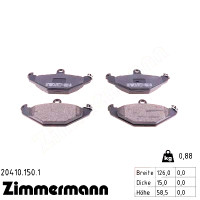 20410.150.1 Zimmermann Задние тормозные колодки на RENAULT LAGUNA I Grandtour (K56_) с двигателем 2.2 dT (K569)