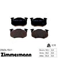 Передние тормозные колодки 206341501 Otto Zimmermann