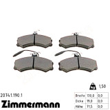 Передні гальмівні колодки 207411901 Otto Zimmermann