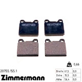 Задние тормозные колодки 207551551 Otto Zimmermann