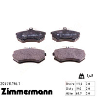 Передние тормозные колодки 207781961 Otto Zimmermann