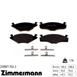 Передние тормозные колодки 208871502 Otto Zimmermann