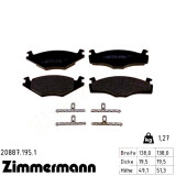 Передние тормозные колодки 208871951 Otto Zimmermann