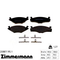 Передние тормозные колодки 208871951 Otto Zimmermann