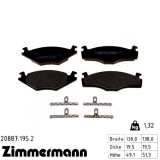 Передние тормозные колодки 208871952 Otto Zimmermann