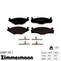 Передние тормозные колодки 208871952 Otto Zimmermann